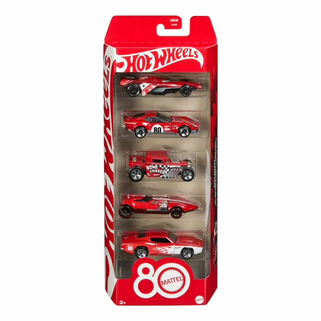 Hot Wheels - Pack Mattel 80 Aniversario 5 Autos 1