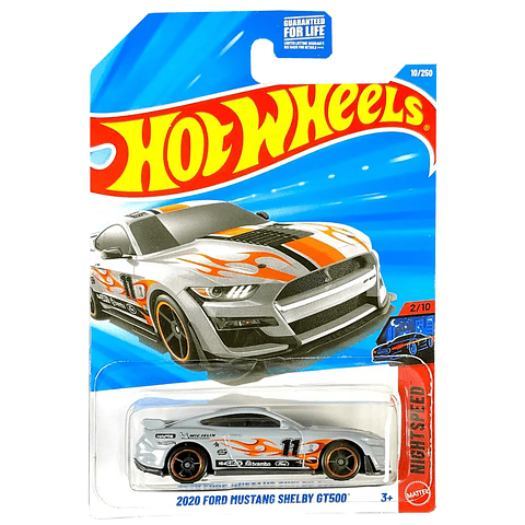 Mattel Hot Wheels - 2020 Ford Mustang Shelby GT500 - Nightspeed 2/10 - Escala 1:64 Juguete de Colección