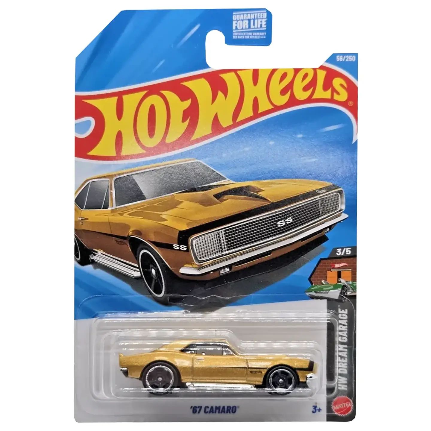 Hot Wheels - 67 Camaro - HW Dream Garage 3/5. Auto de Juguete Escala 1:64 Amarillo/Dorado 1