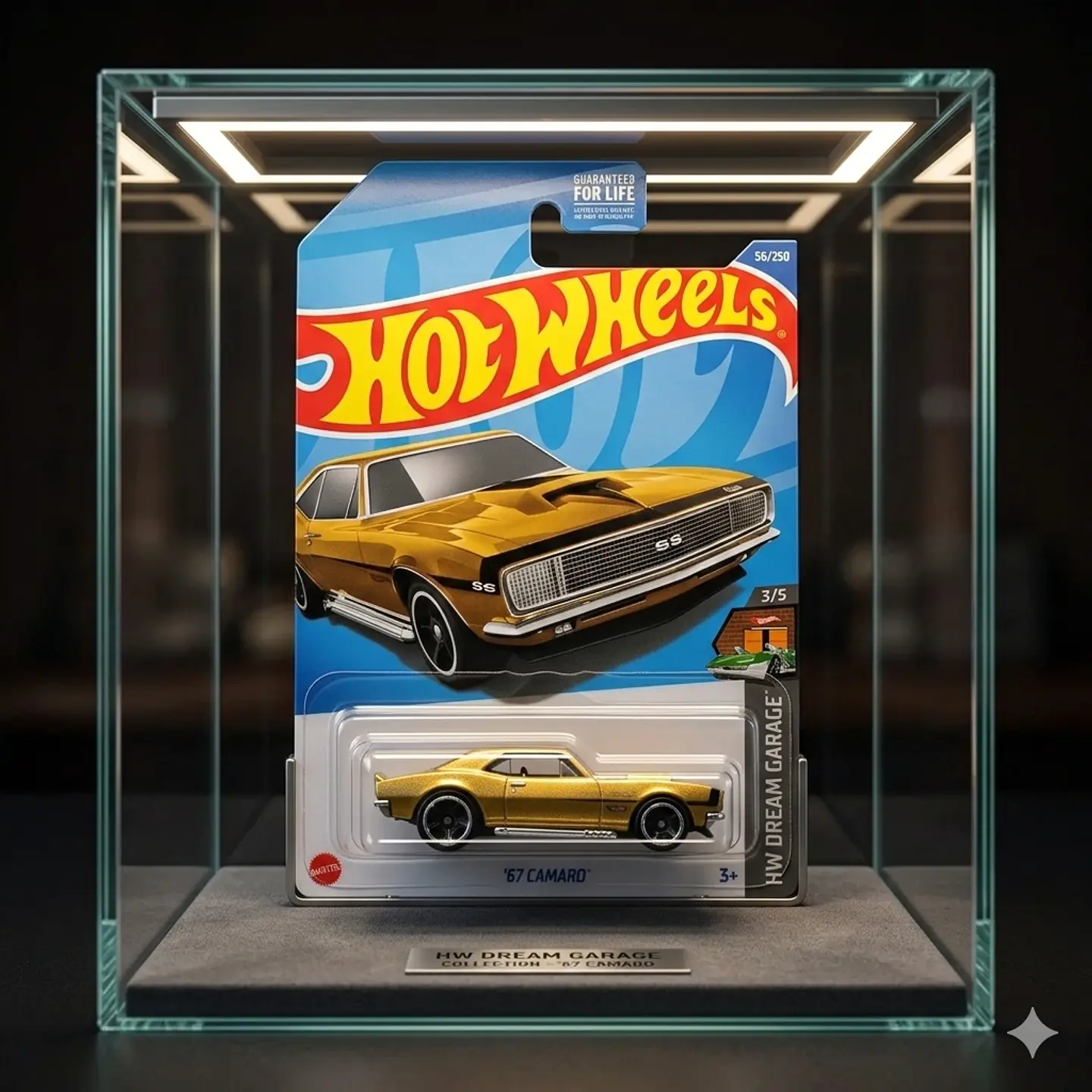 Hot Wheels - 67 Camaro - HW Dream Garage 3/5. Auto de Juguete Escala 1:64 Amarillo/Dorado 2