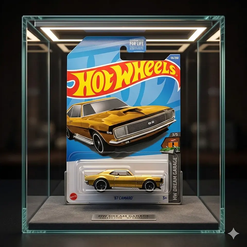 Hot Wheels - 67 Camaro - HW Dream Garage 3/5. Auto de Juguete Escala 1:64 Amarillo/Dorado 2