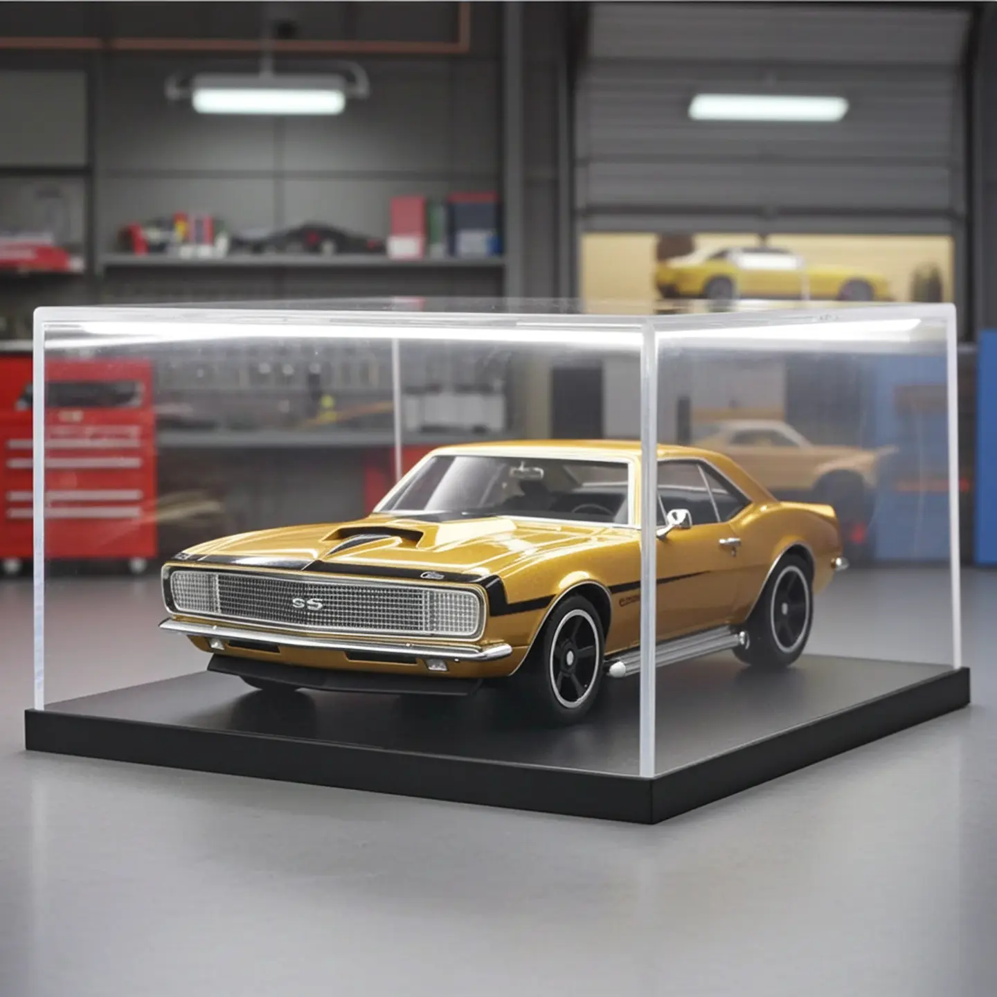 Hot Wheels - 67 Camaro - HW Dream Garage 3/5. Auto de Juguete Escala 1:64 Amarillo/Dorado 3