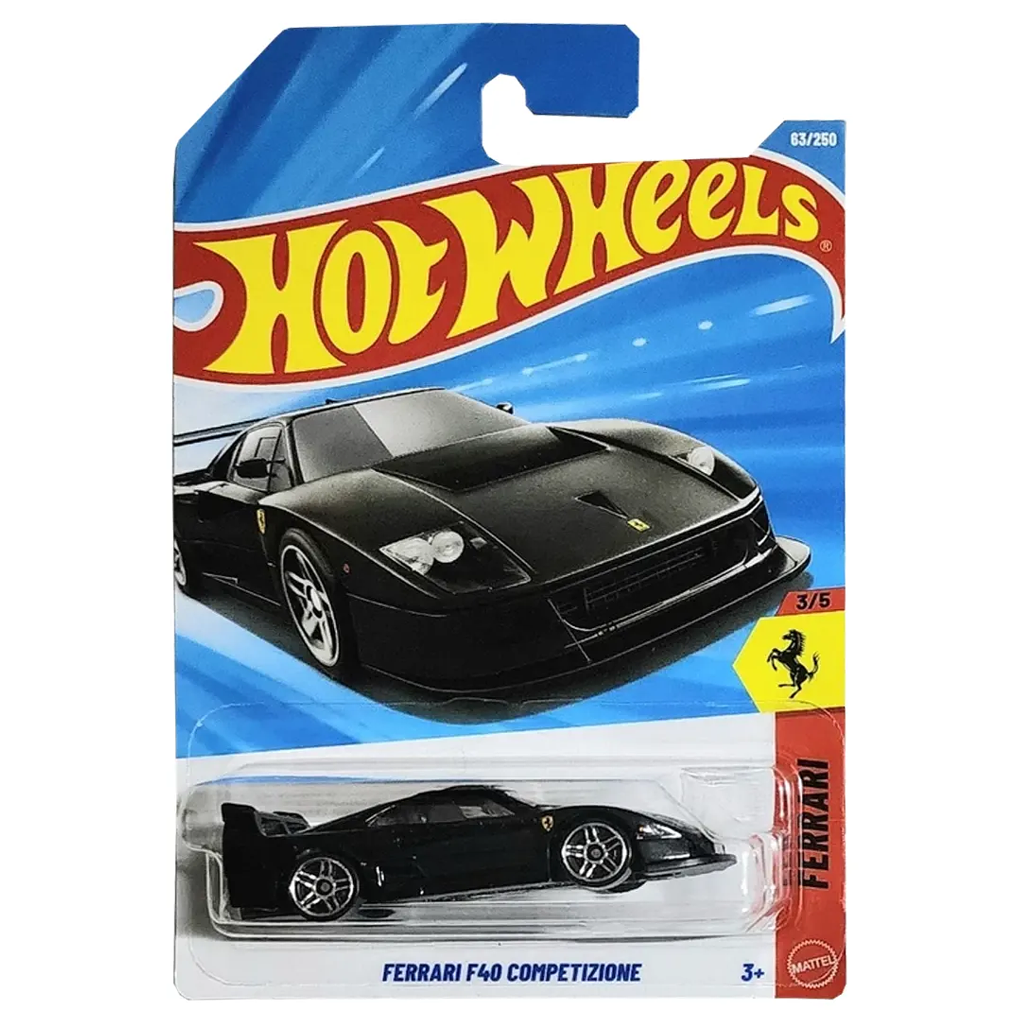 Hot Wheels - Ferrari F40 Competizione - Ferrari 3/5 - Escala 1:64 -  color negro año 2026 1