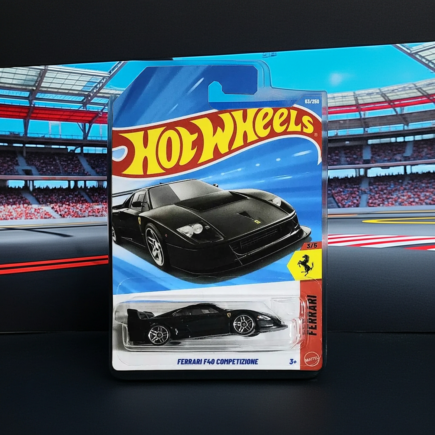 Hot Wheels - Ferrari F40 Competizione - Ferrari 3/5 - Escala 1:64 -  color negro año 2026 3