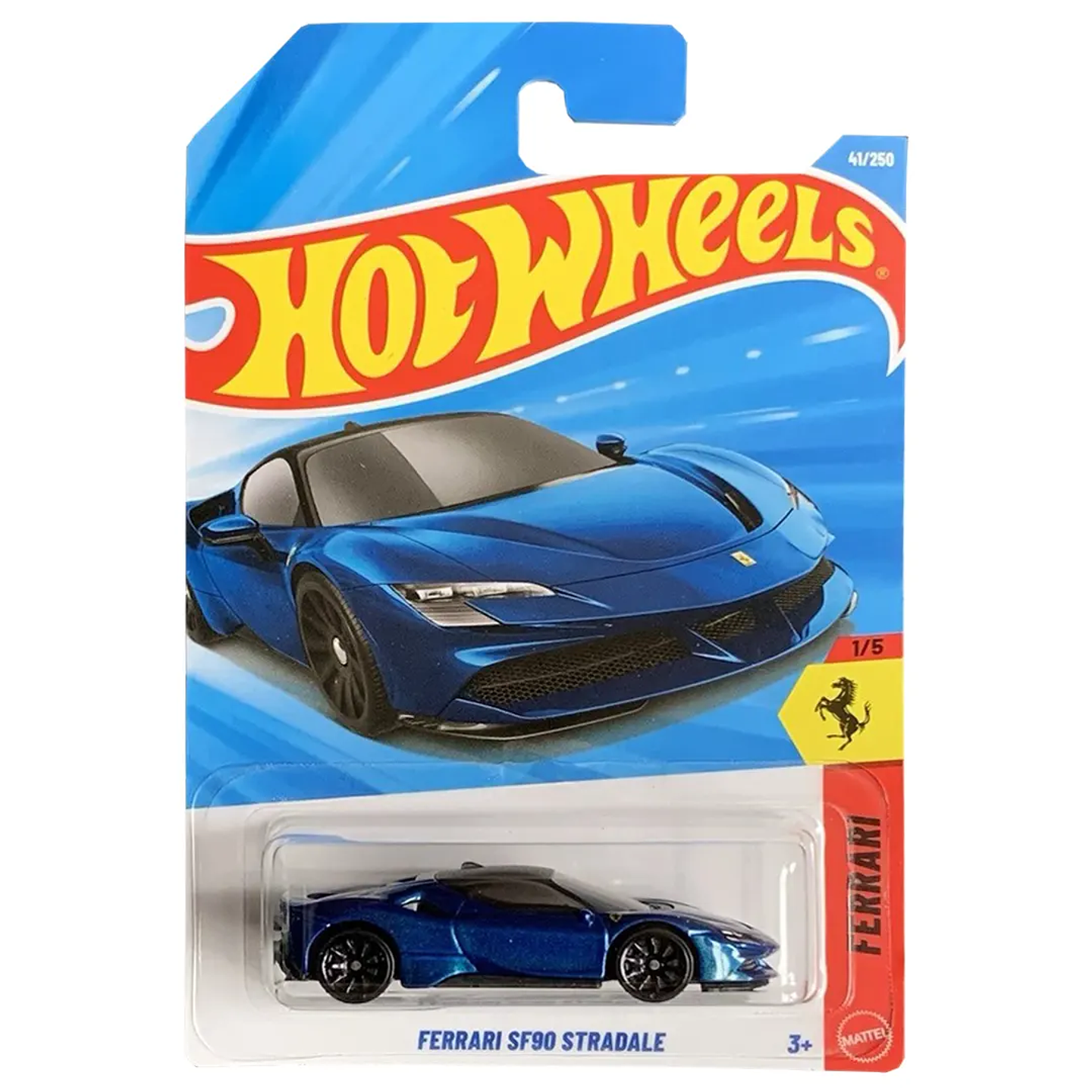 Hot Wheels - Ferrari Sf90 Stradale - Ferrari 1/5 - Azul Escala 1:64 1
