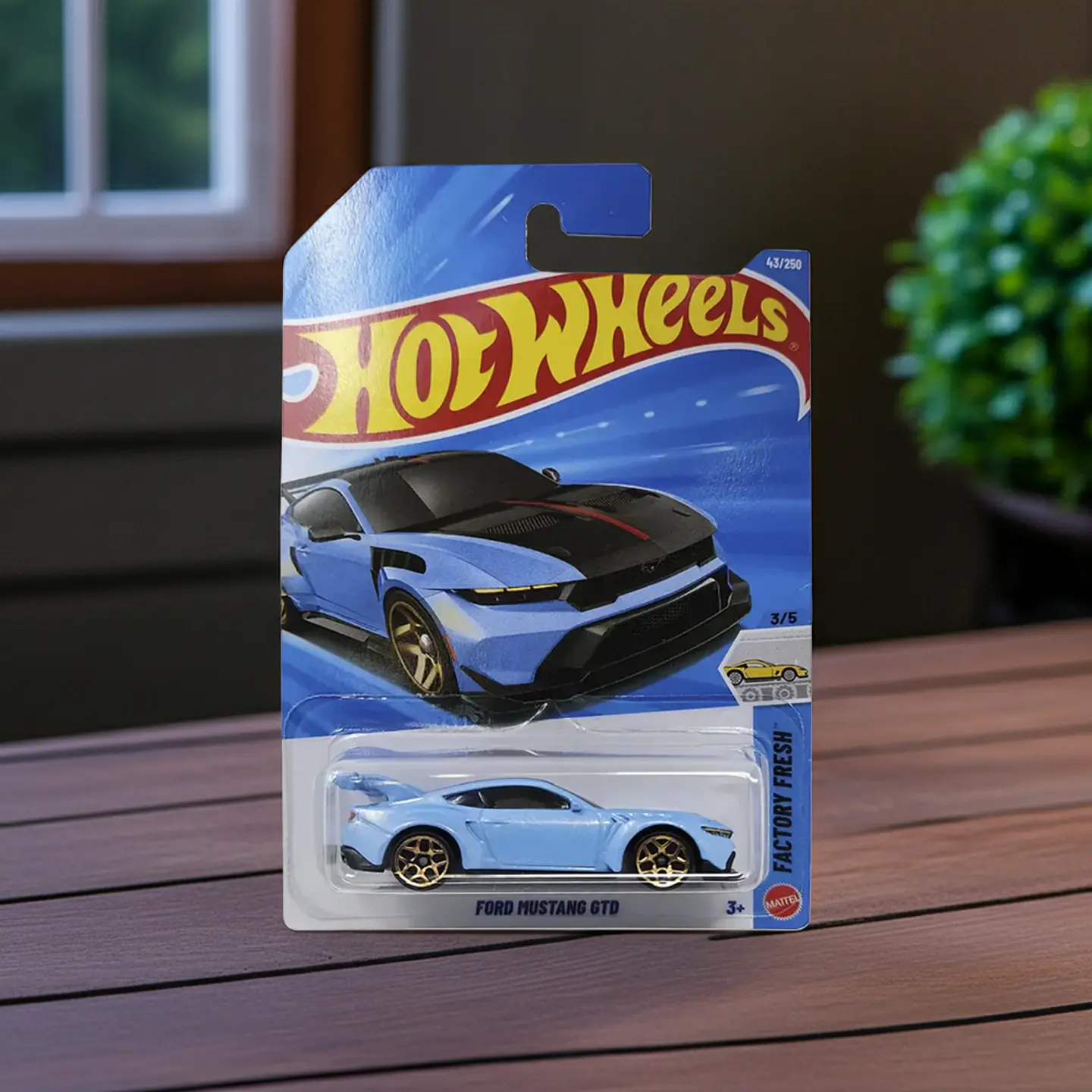 Hot Wheels - Ford Mustang GTD - Factory Fresh 3/5 - Celeste Azul Escala 1:64 Coleccionable 4