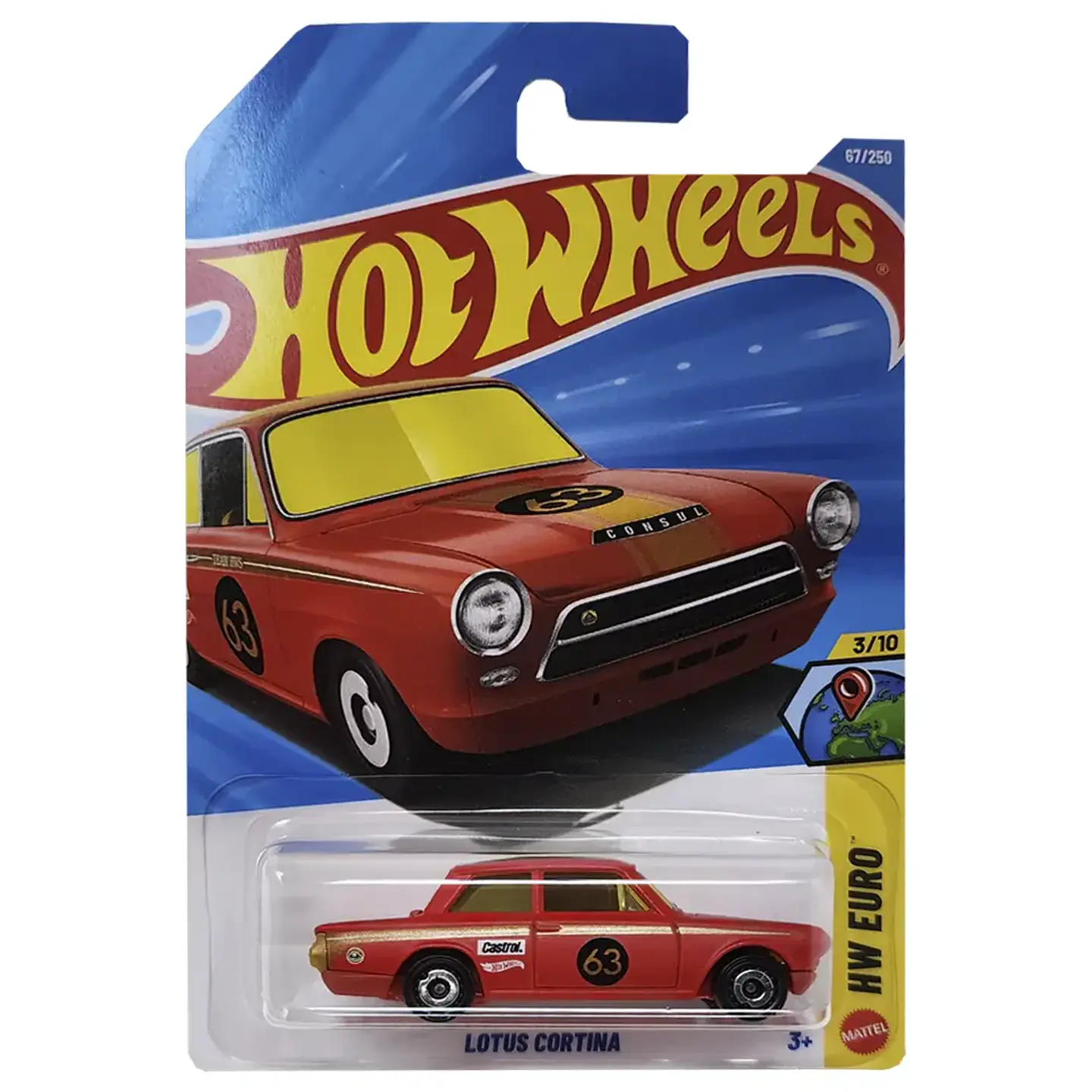 Hot Wheels - Lotus Cortina - HW Euro 3/10 - Escala 1:64 Coleccionable 1