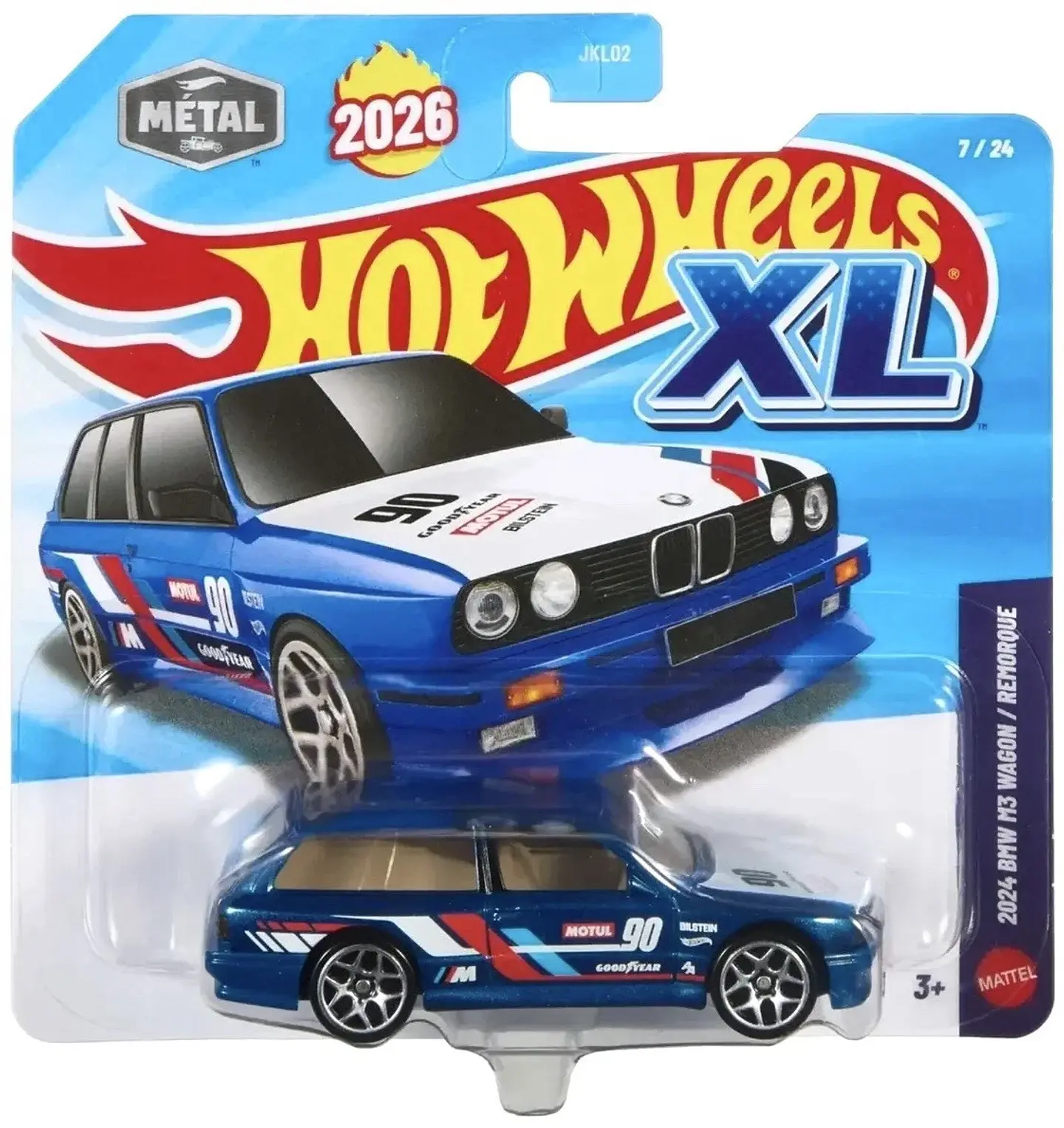 Hot Wheels XL - 2024 BMW M3 Wagon / Remorque 7/24 XL Escala 1:43 1