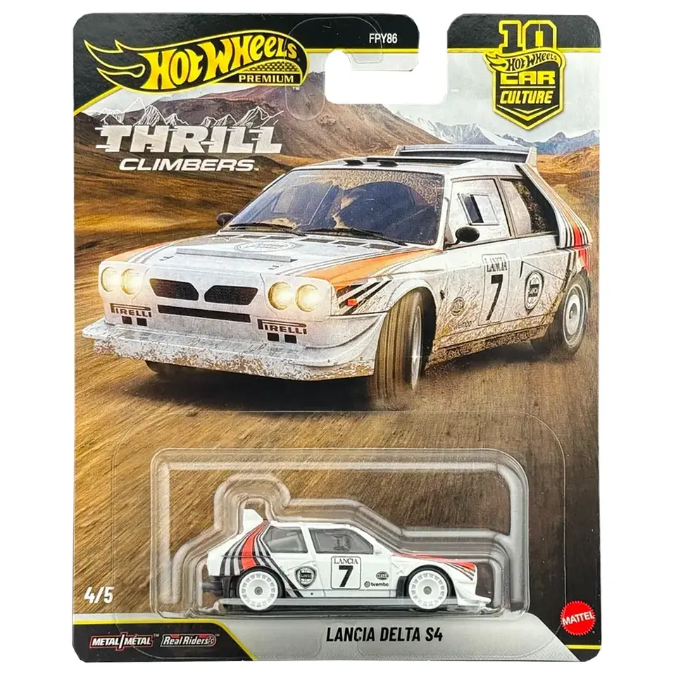 Hot Wheels Premium- Lancia Delta S4 - Thrill Climbers 4/5 HW Premium Escala 1:64 1