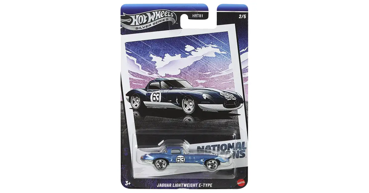 Hot Wheels Silver - Jaguar Lightweight E-Type - National Ico