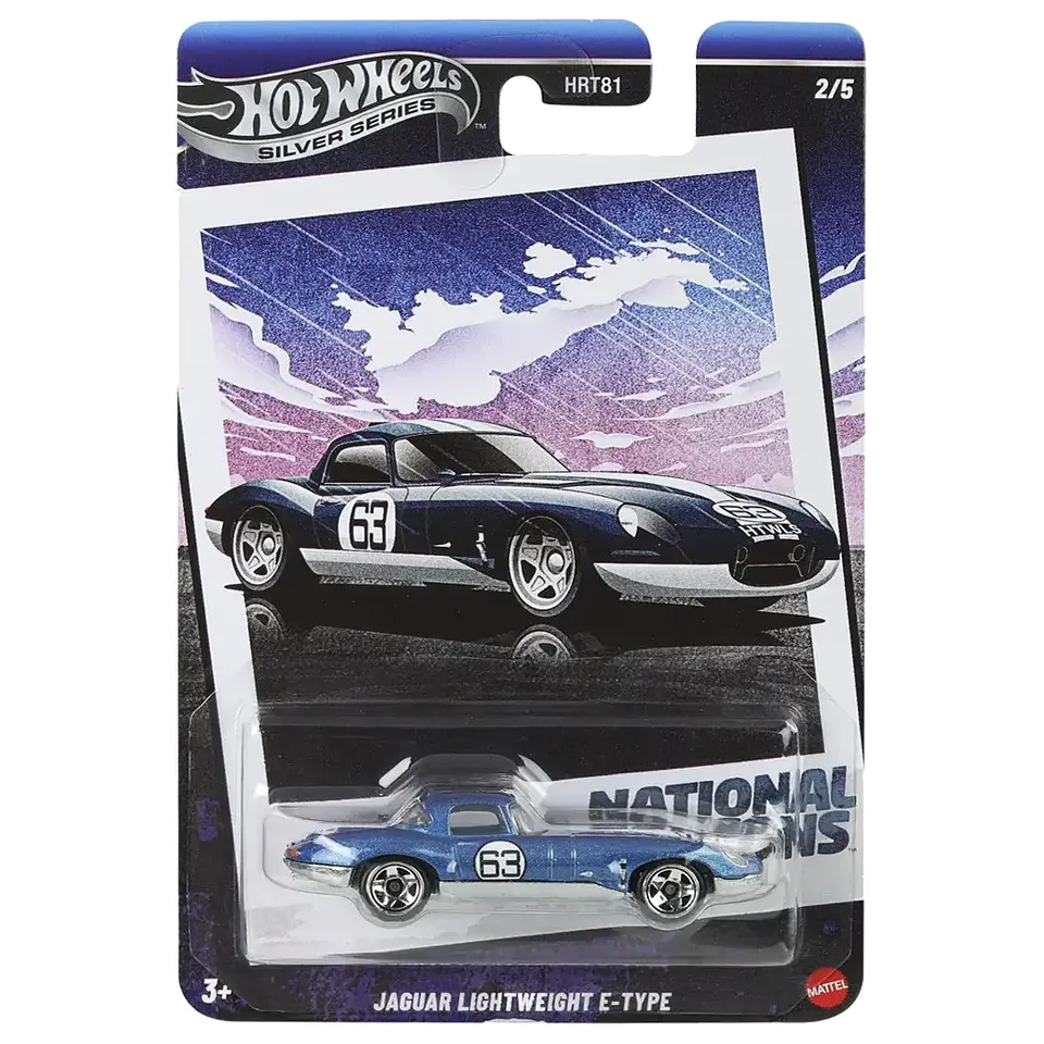 Hot Wheels Silver - Jaguar Lightweight E-Type - National Icons 2/5 1