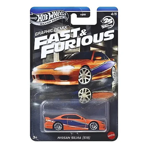 Hot Wheels Silver - Nissan Silvia (S15) - Rápidos y Furiosos 4/5 - Escala 1:64