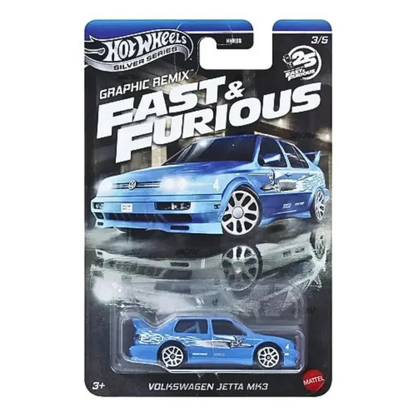 Hot Wheels Silver - Volkswagen Jetta MK3 - Rápidos y Furiosos 3/5 - Escala 1:64 Coleccionable 1