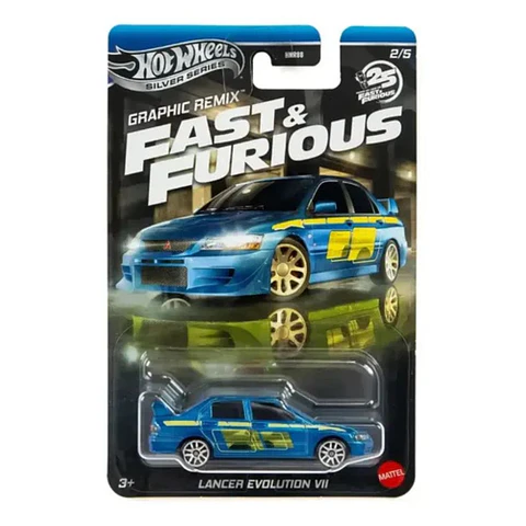 Hot Wheels Silver - Lancer Evolution VII - Rápidos y Furiosos 2/5 - Escala 1:64 Coleccionable