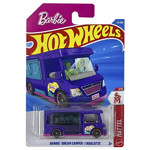 Hot Wheels - Barbie Dream Camper / Roulotte - Mattel 1/5 - Escala 1:64 Coleccionable