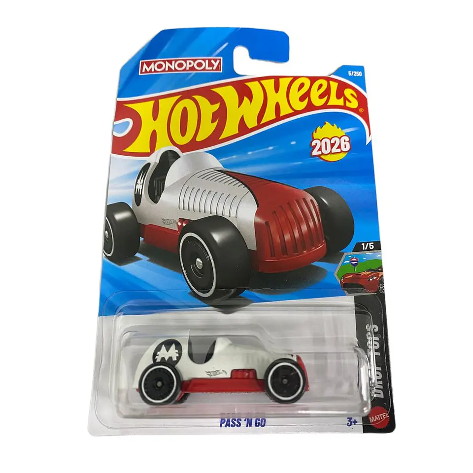 Hot Wheels - Pass N Go - Drop Tops 1/5 - Blanco y Rojo Año 2026 - Escala 1:64 1