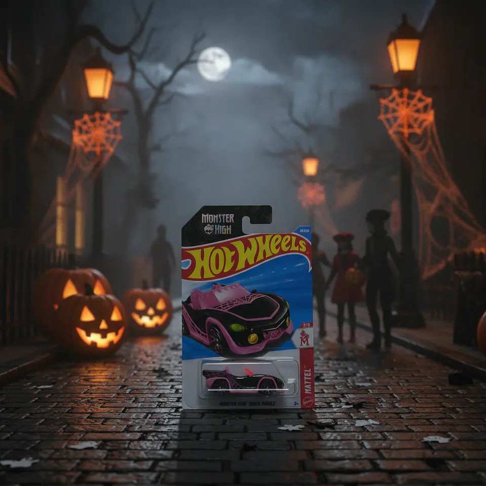 Hot Wheels - Monster High Ghoul Mobile Negro - Mattel 2/5 - Escala 1:64 2