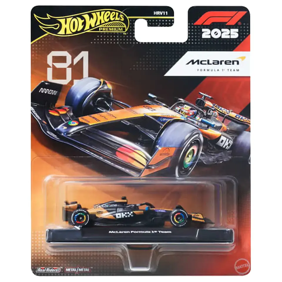 Mclaren Formula 1 Team #81 - 2025 - Fórmula 1 - Hot Wheels Premium - F1 Escala 1:64 1