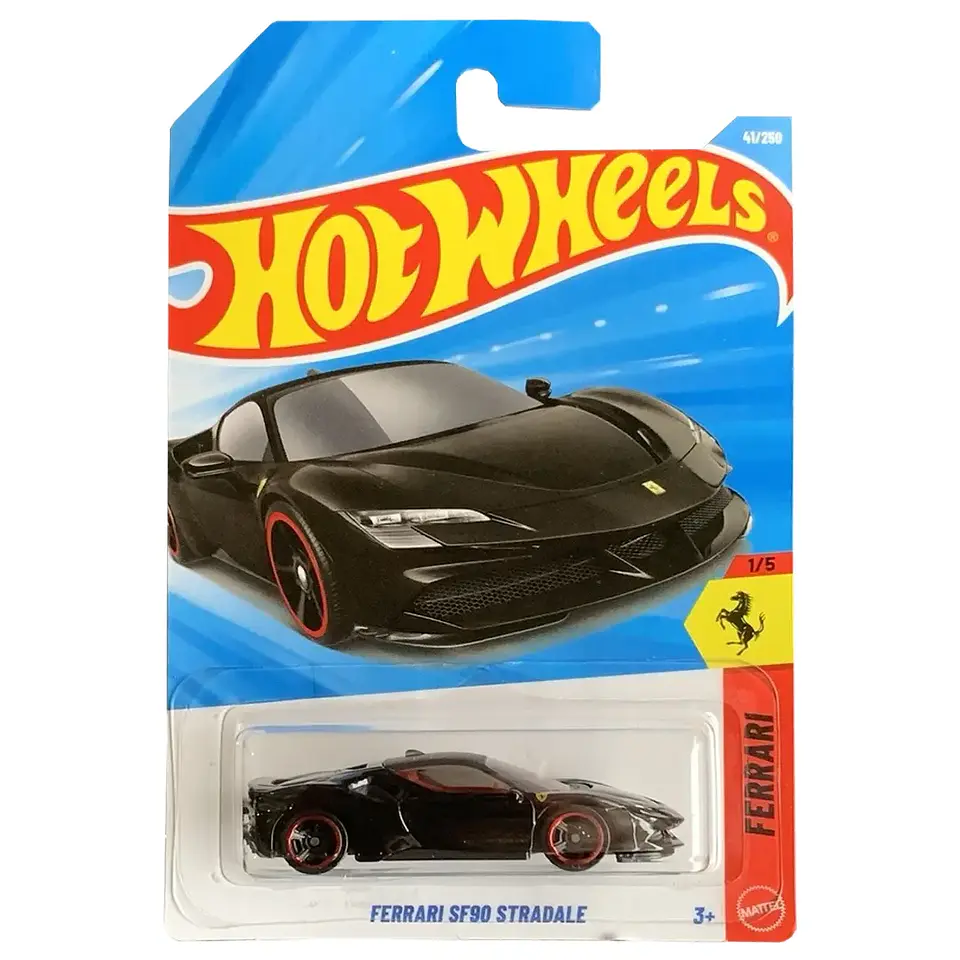 Hot Wheels - Ferrari SF90 Stradale Negro - Ferrari 1/5 - 2026 Escala 1:64 1