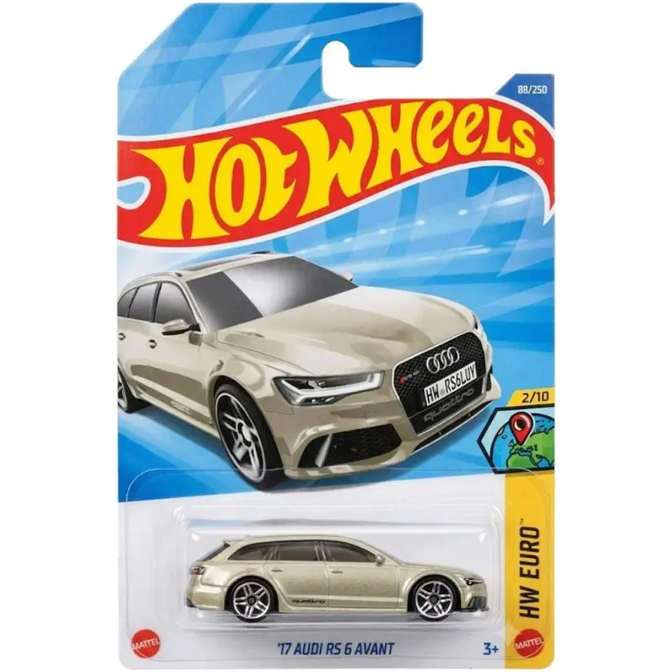 Hot Wheels - 17 Audi RS 6 Avant - HW Euro 2/10 - Escala 1:64 Color Gris 1