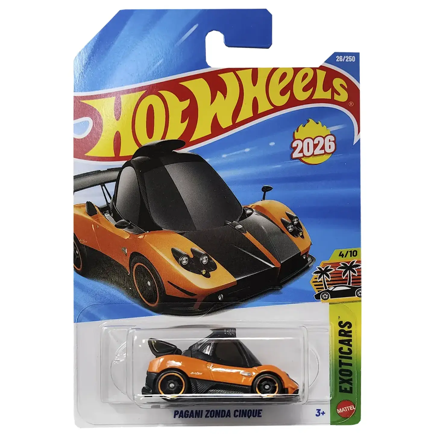 Hot Wheels - Pagani Zonda Cinque - Exoticars 4/10 - Escala 1:64 año 2026 Naranjo 1