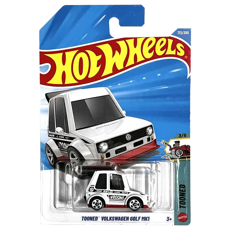 Hot Wheels - Tooned Volkswagen Golf Mk1 - Tooned 3/5 - Escala 1:64 1