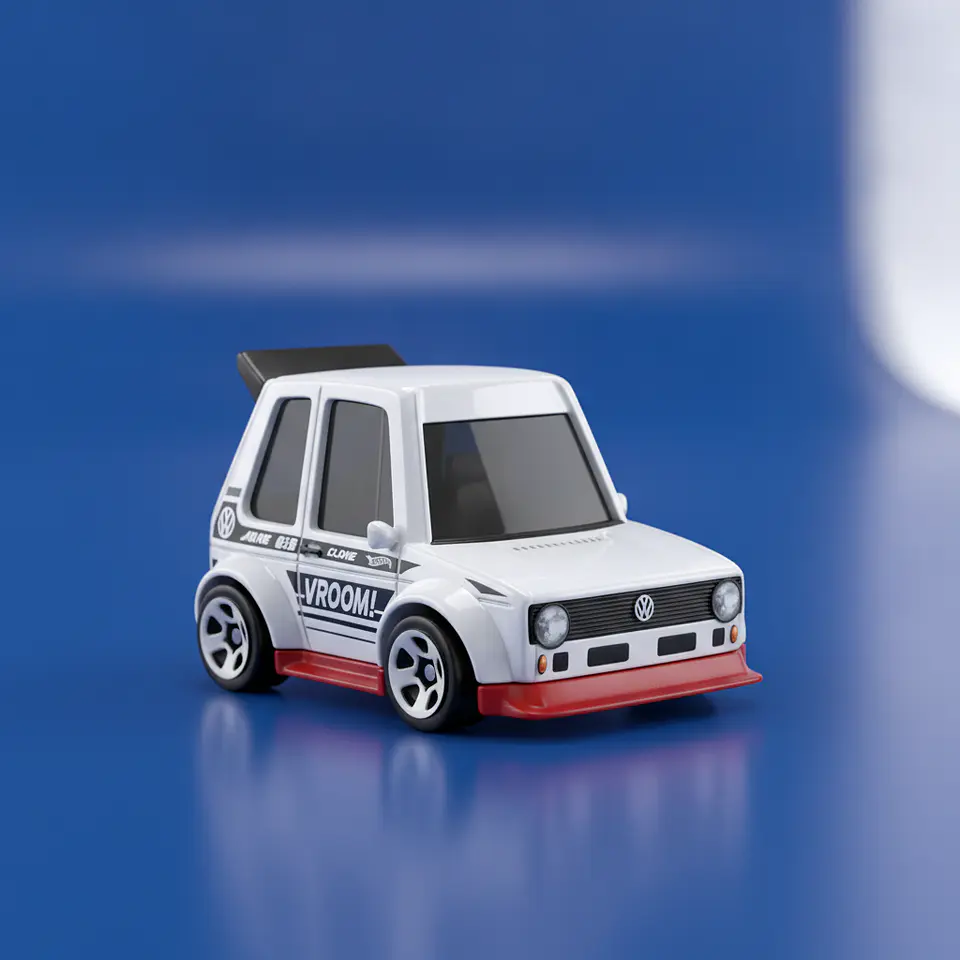 Hot Wheels - Tooned Volkswagen Golf Mk1 - Tooned 3/5 - Escala 1:64 3