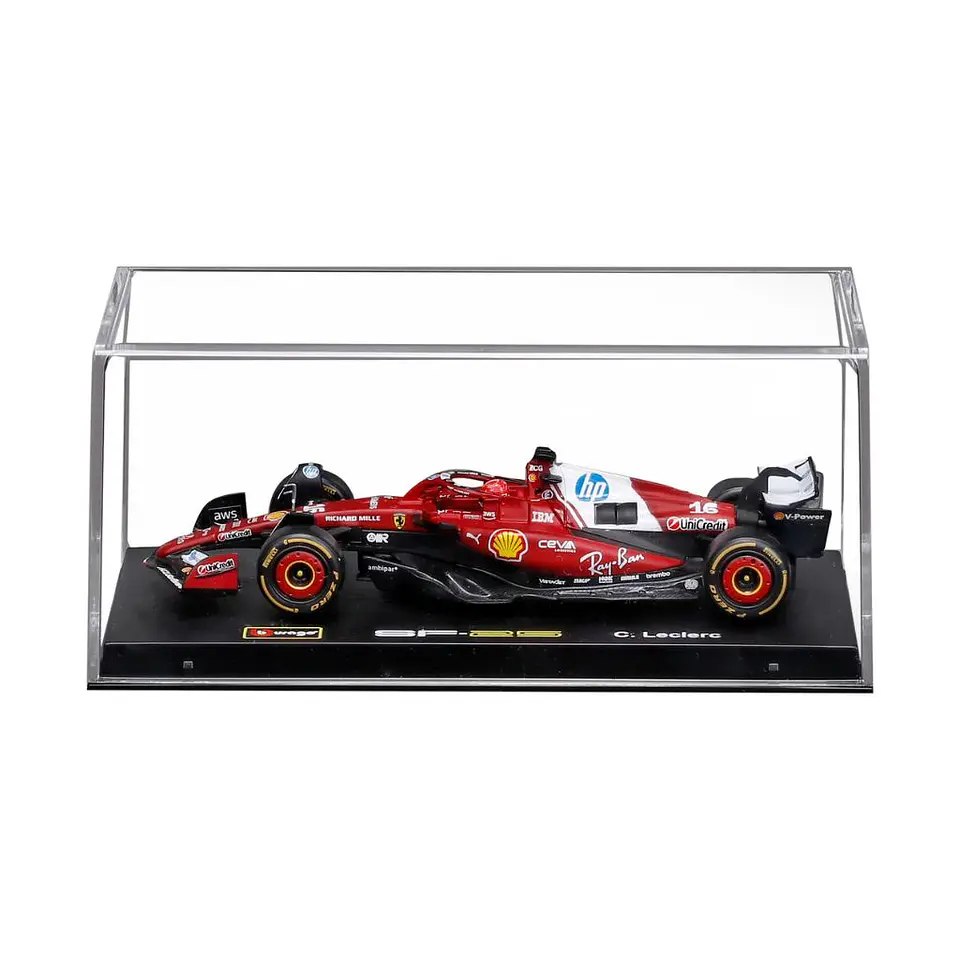 Bburago - Fórmula 1 Ferrari SF-25 - C. Leclerc - Caja Acrilica - Escala 1:43 1