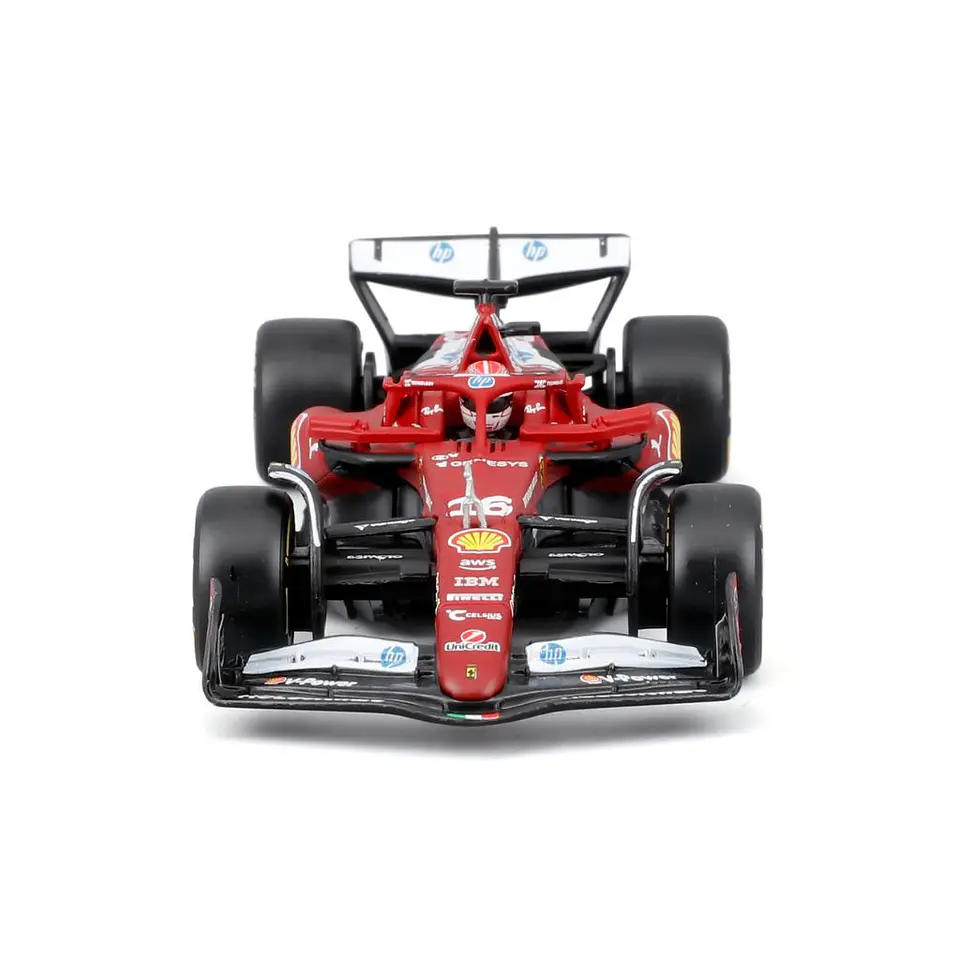 Bburago - Fórmula 1 Ferrari SF-25 - C. Leclerc - Caja Acrilica - Escala 1:43 5