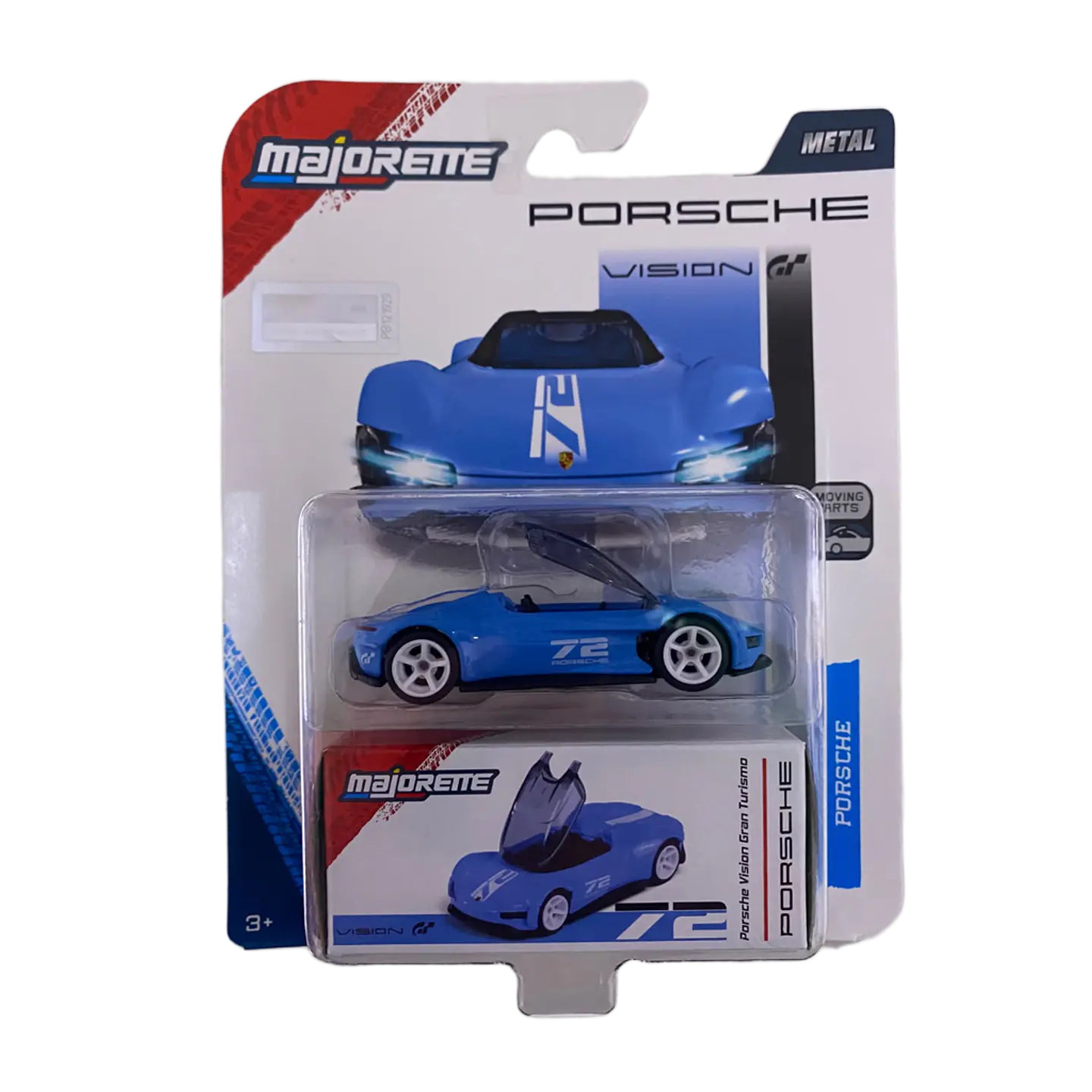 Majorette - Porsche Vision Grand Turismo Celeste - Metal Premium Deluxe Cars- Escala 1:64 1