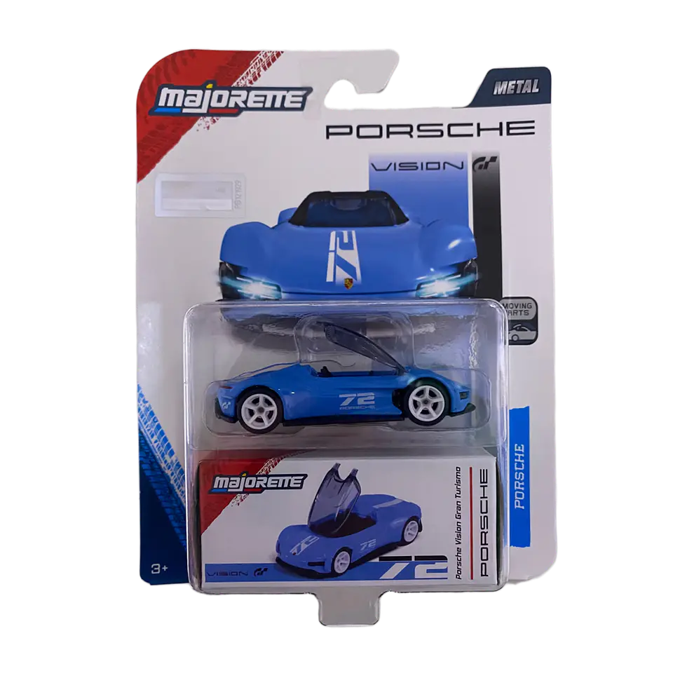 Majorette - Porsche Vision Grand Turismo Celeste - Metal Premium Deluxe Cars- Escala 1:64 1