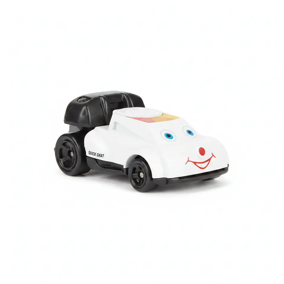 Hot Wheels - Quick Chat - Mattel 3/5 - Negro y Blanco - Escala 1:64 3