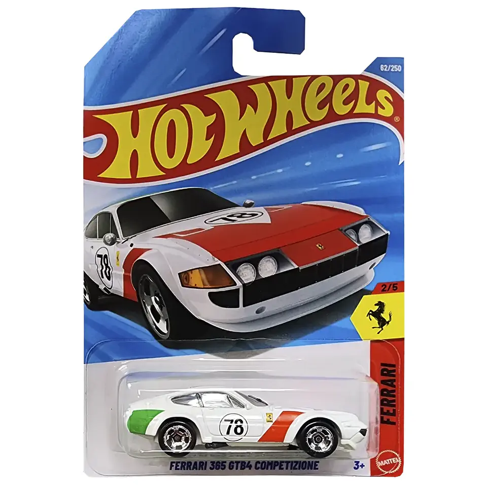 Hot Wheels - Ferrari 365 GTB4 Competizione - Ferrari 2/5 - Escala 1:64 Verde Rojo 1