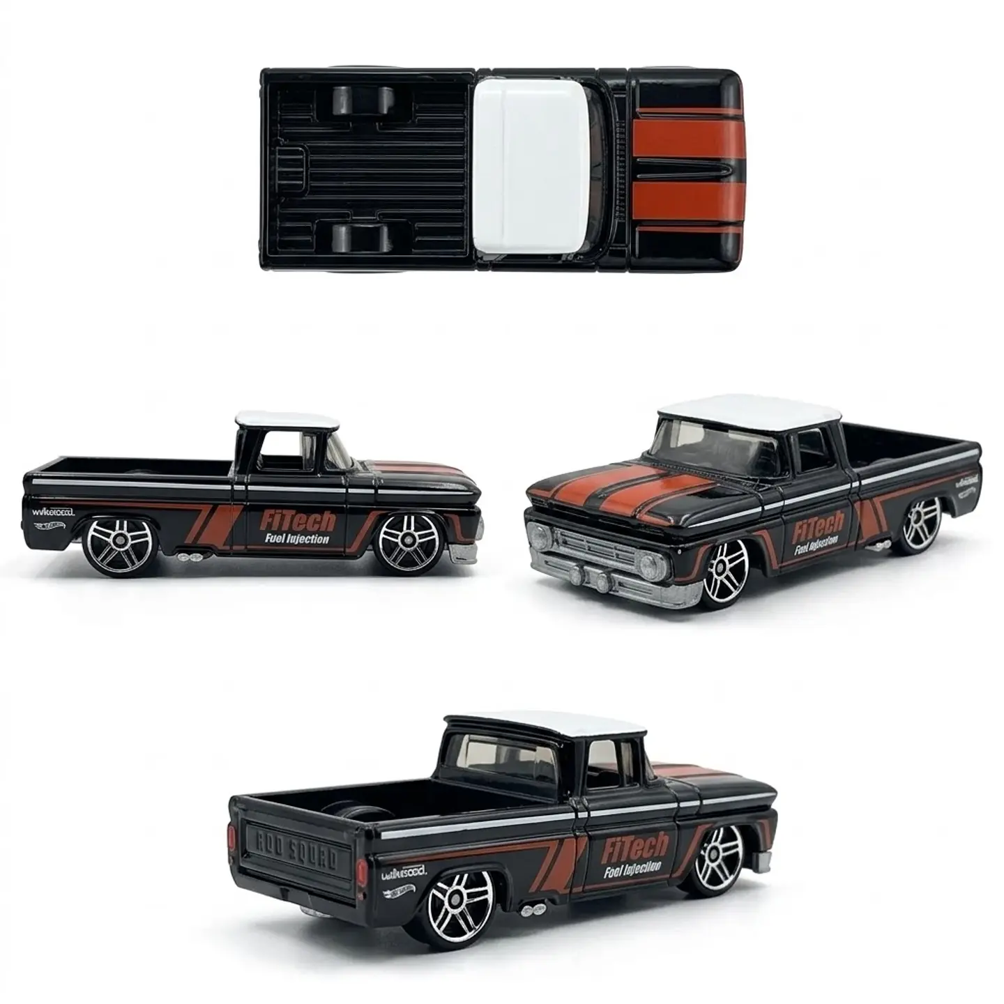 Hot Wheels - Custom/Personnalise 62 Chevy PickUp/Camionnette - Rod Squad 8/10 - Escala 1:64 2