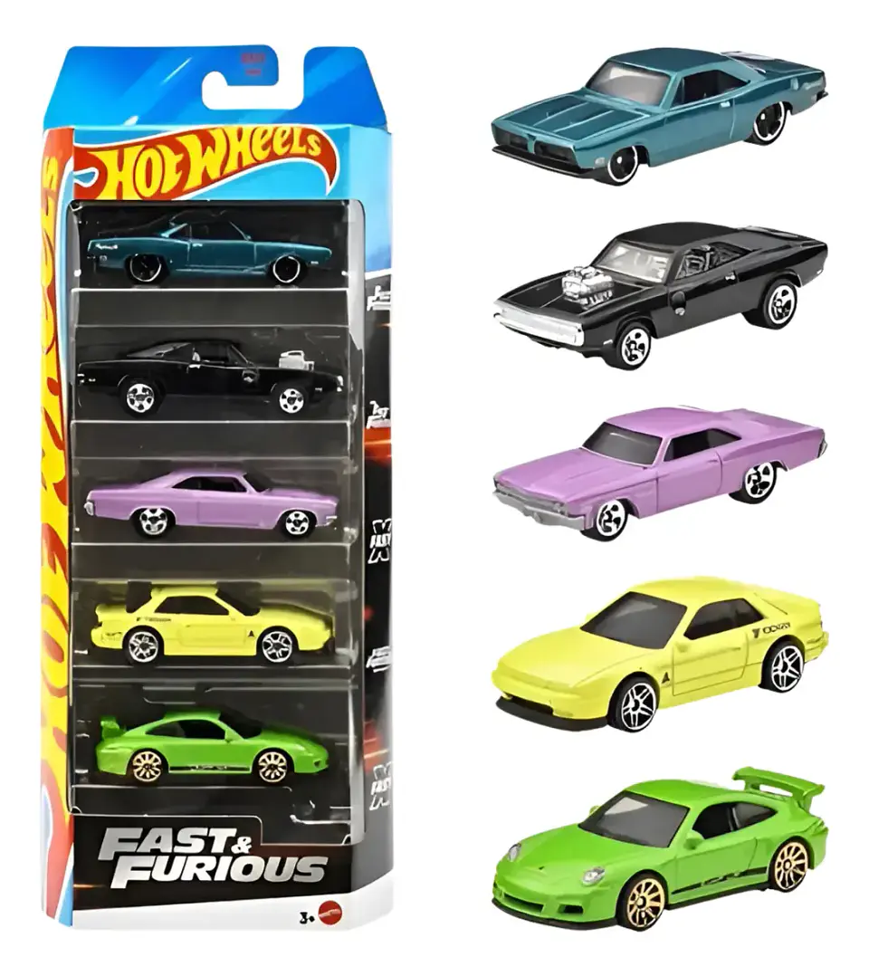 Hot Wheels Pack 5 Autos Rapidos y Furiosos - Escala 1:64 2