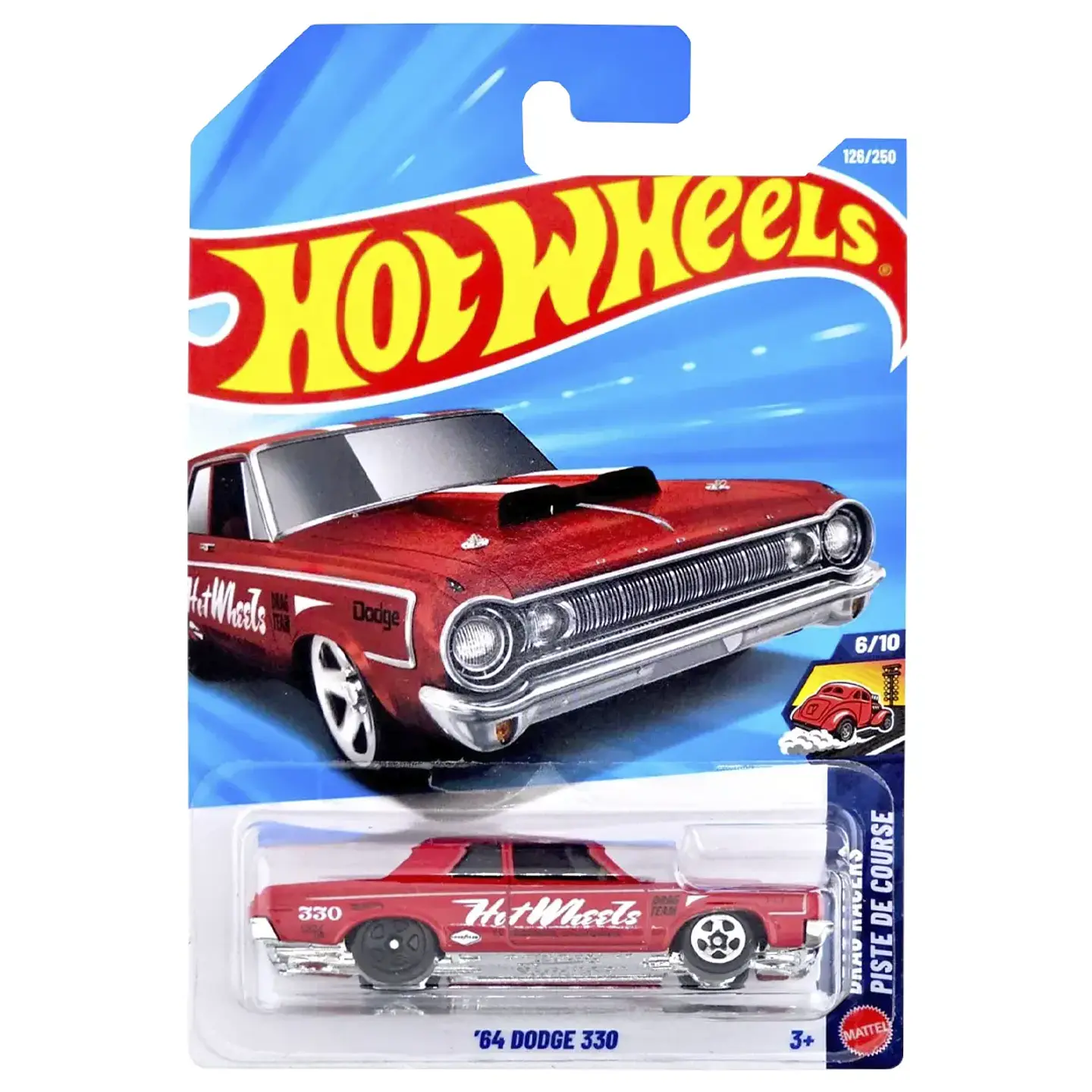 Hot Wheels - 64 Dodge 330 - Drag Racers Piste de Course 6/10 - Escala 1:64 1