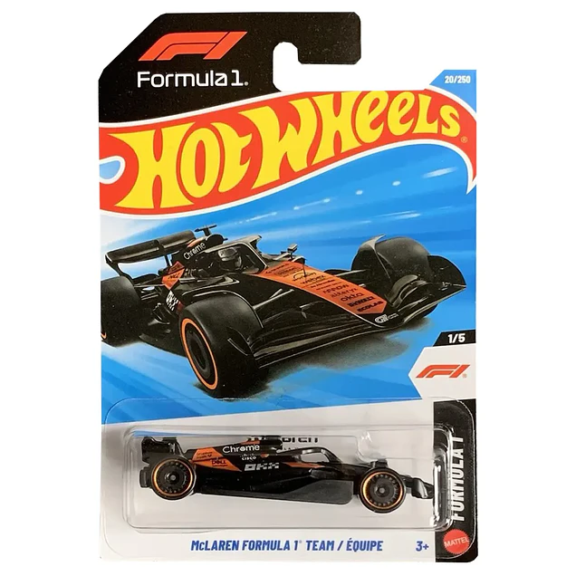 Hot Wheels - Mclaren Formula 1 Team Equipe - Formula 1 1/5 - Escala 1:64