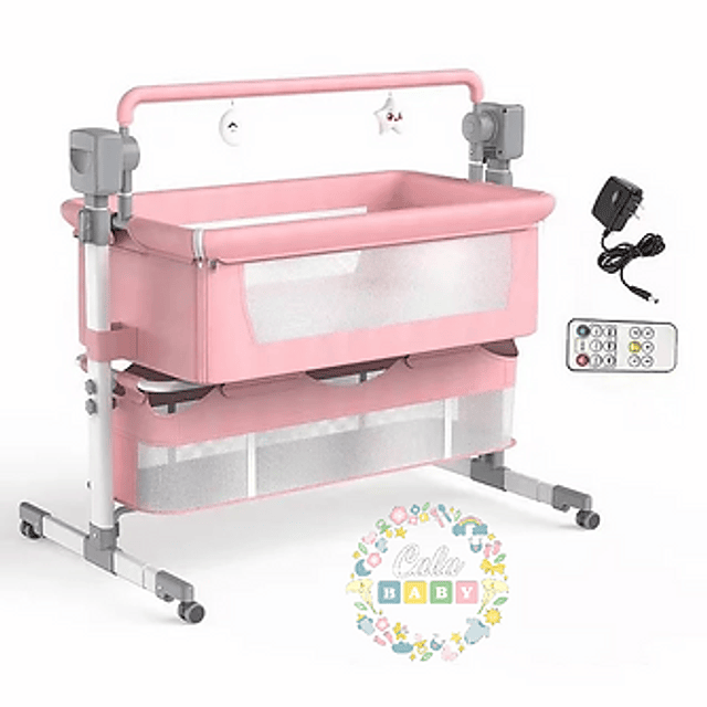 Cuna Colecho Eléctrica Rosada