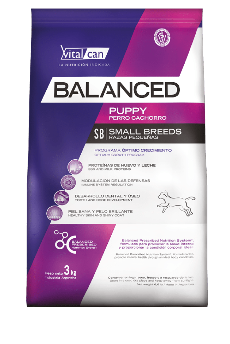 BALANCED PERRO CACHORRO RAZA PEQUEÑA X 3 KG. 1