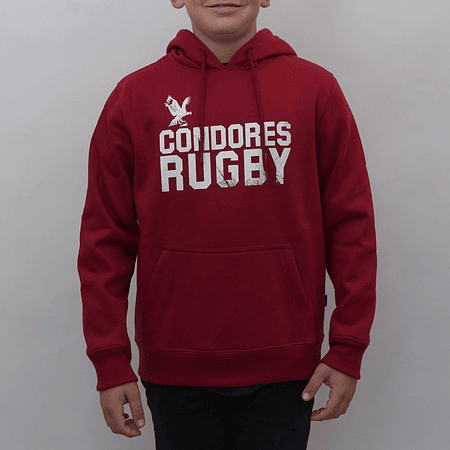 Poleron Hoodie Cóndores Niños ROJO