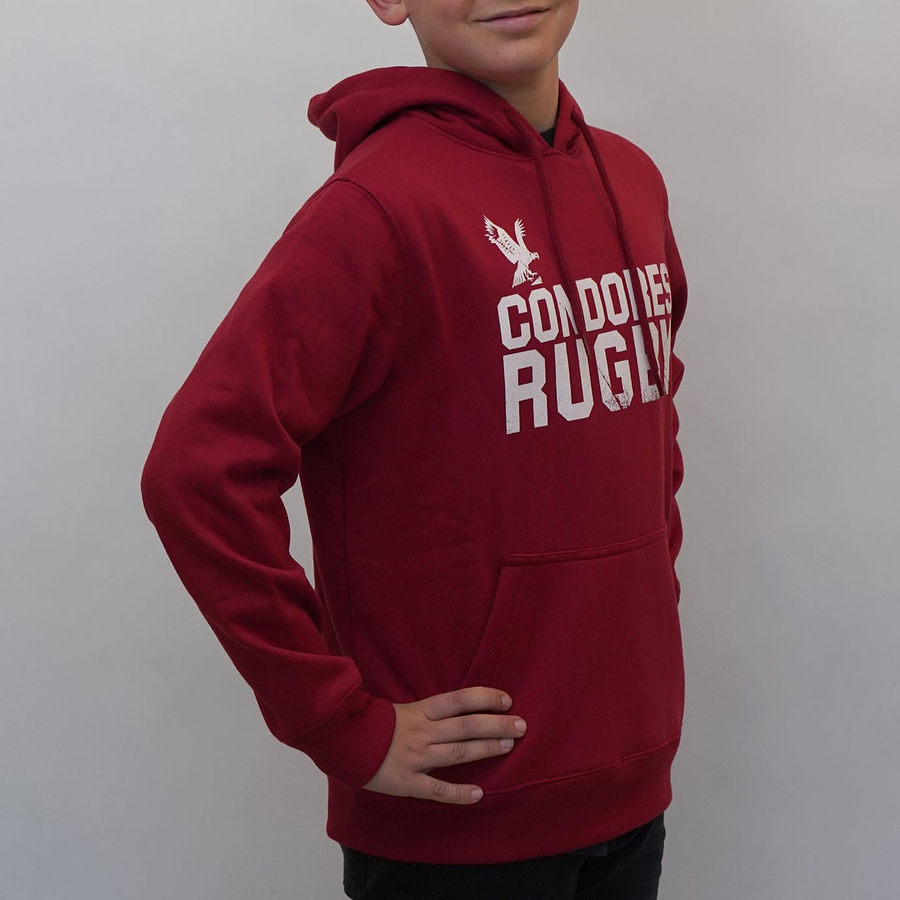 Poleron Hoodie Cóndores Niños ROJO