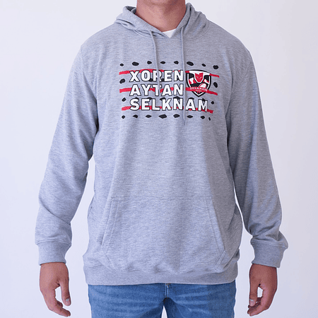 Poleron Hoodie Selknam XOREN AYTAN 24 GRIS