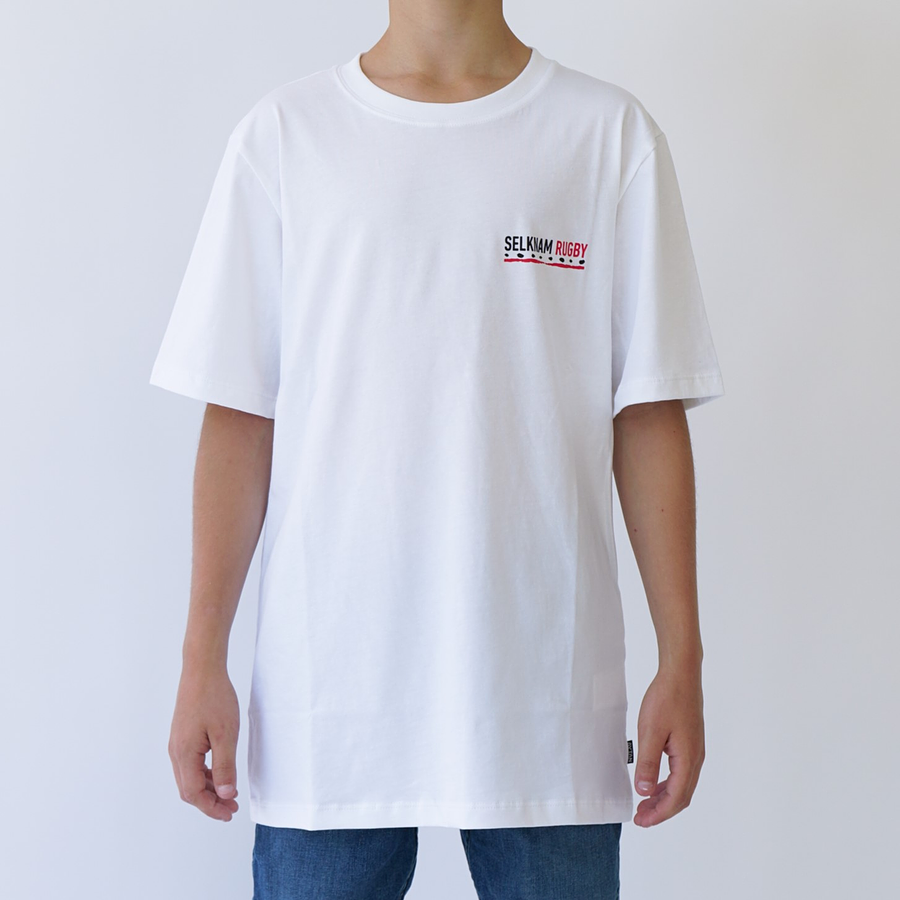 Polera Urbana Selknam Cuadro Niños BLANCA