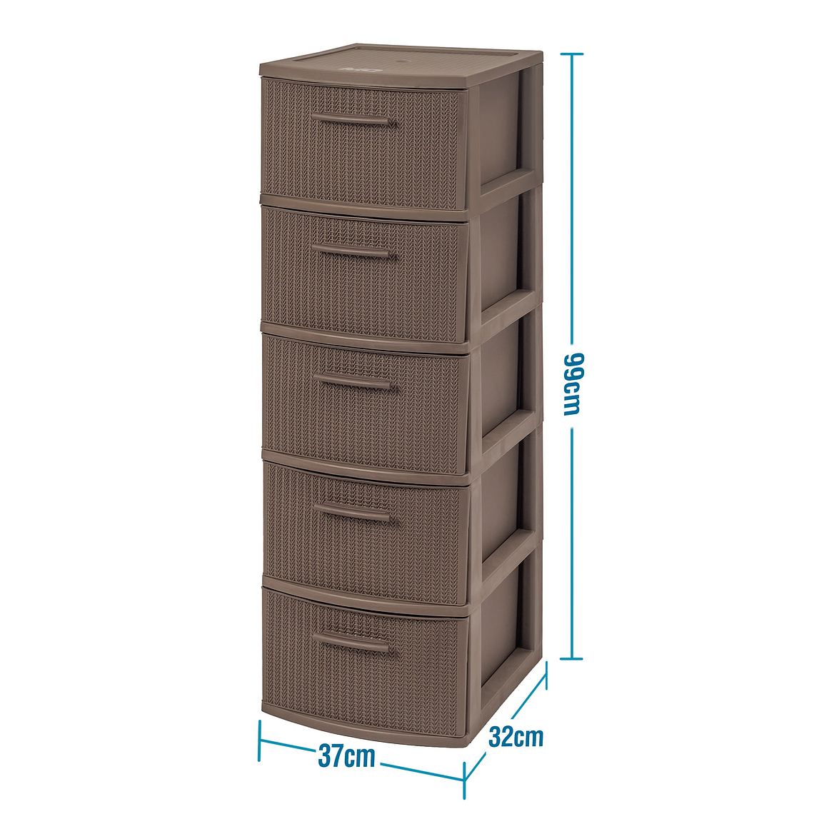 Cajonero 5 Niveles Mocca Línea Crochet / MQ 2