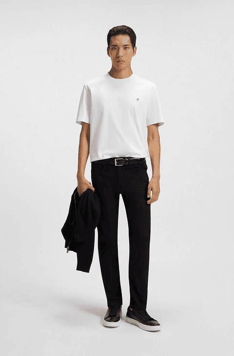 CAMISETA REGULAR FIT DE ALGODÓN CON MONOGRAMA DOUBLE B PLAYERA REGULAR FIT HOMBRE