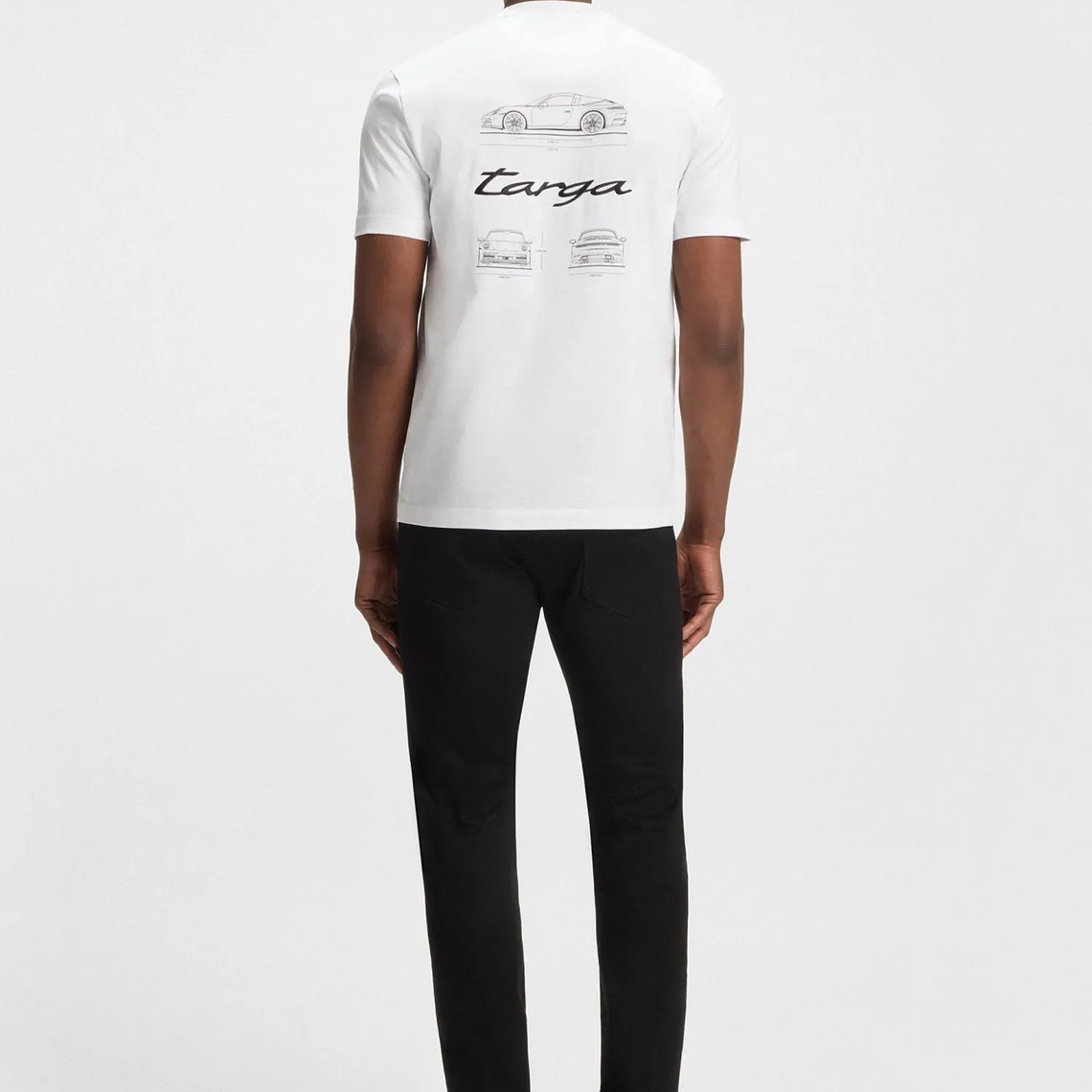 CAMISETA PORSCHE X BOSS DE ALGODÓN MERCERIZADO CON ILUSTRACIÓN DE TARGA PLAYERA REGULAR FIT HOMBRE 2