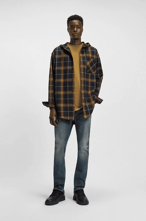 JEANS EXTRA SLIM FIT DE DENIM ELÁSTICO AZUL OSCURO JEANS EXTRA-SLIM FIT HOMBRE