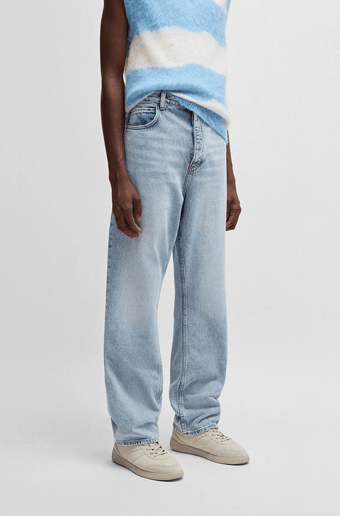 JEANS BAGGY FIT DE DENIM DE ALGODÓN HOMBRE