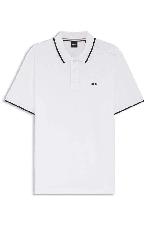 POLO DE PIQUÉ DE ALGODÓN CON DETALLES EN CONTRASTE POLO REGULAR FIT HOMBRE
