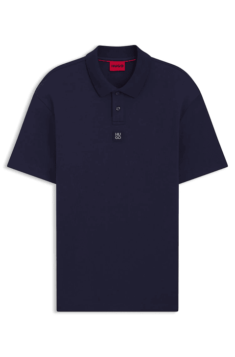 POLO DE ALGODÓN INTERLOCK CON LOGO APILADO POLO REGULAR FIT HOMBRE